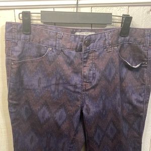 Free People Tribal Print Jeans purple size 30